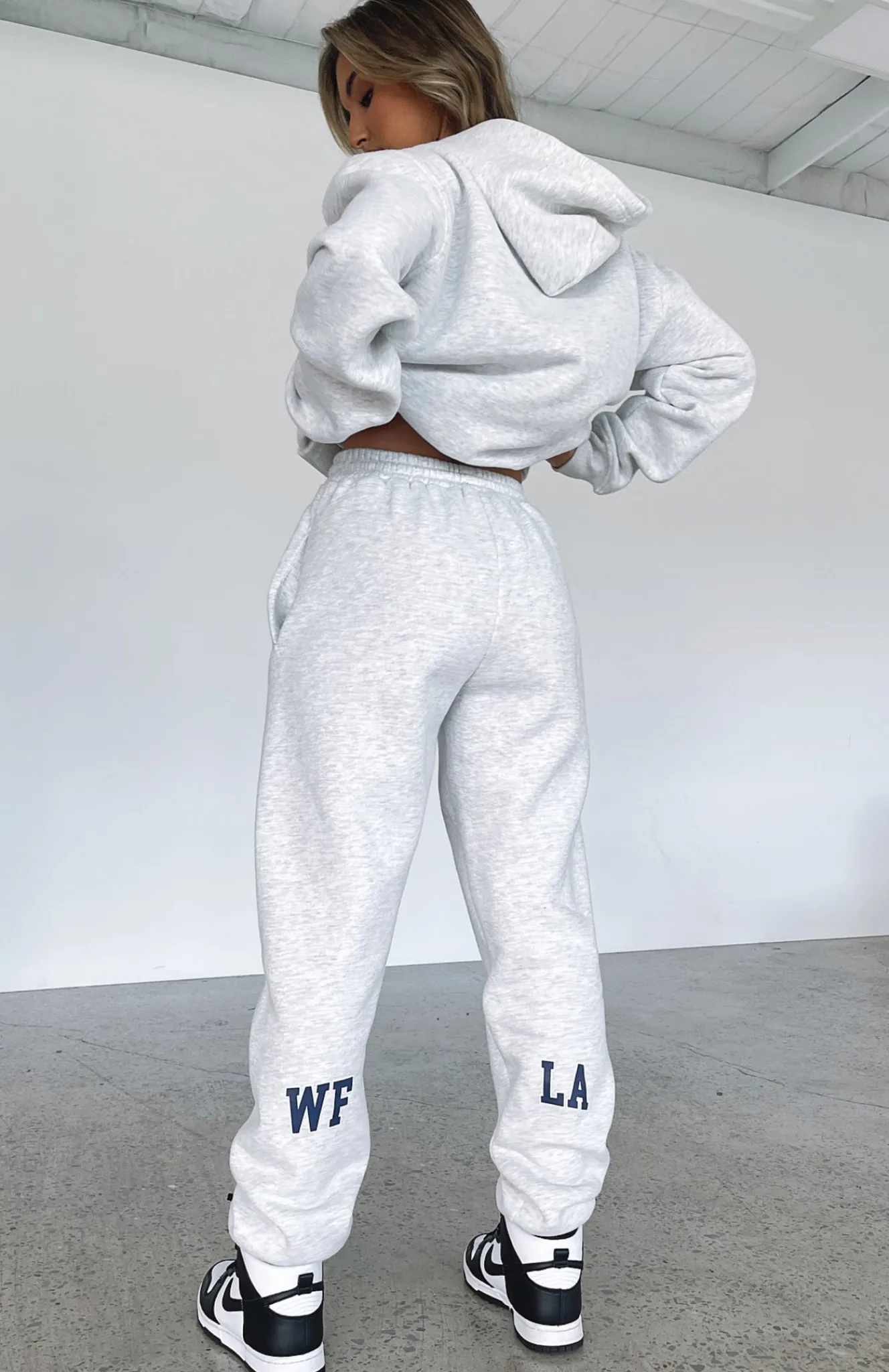 Sweatpants | White Fox Boutique Varsity Vibe Sweatpants Marle grey