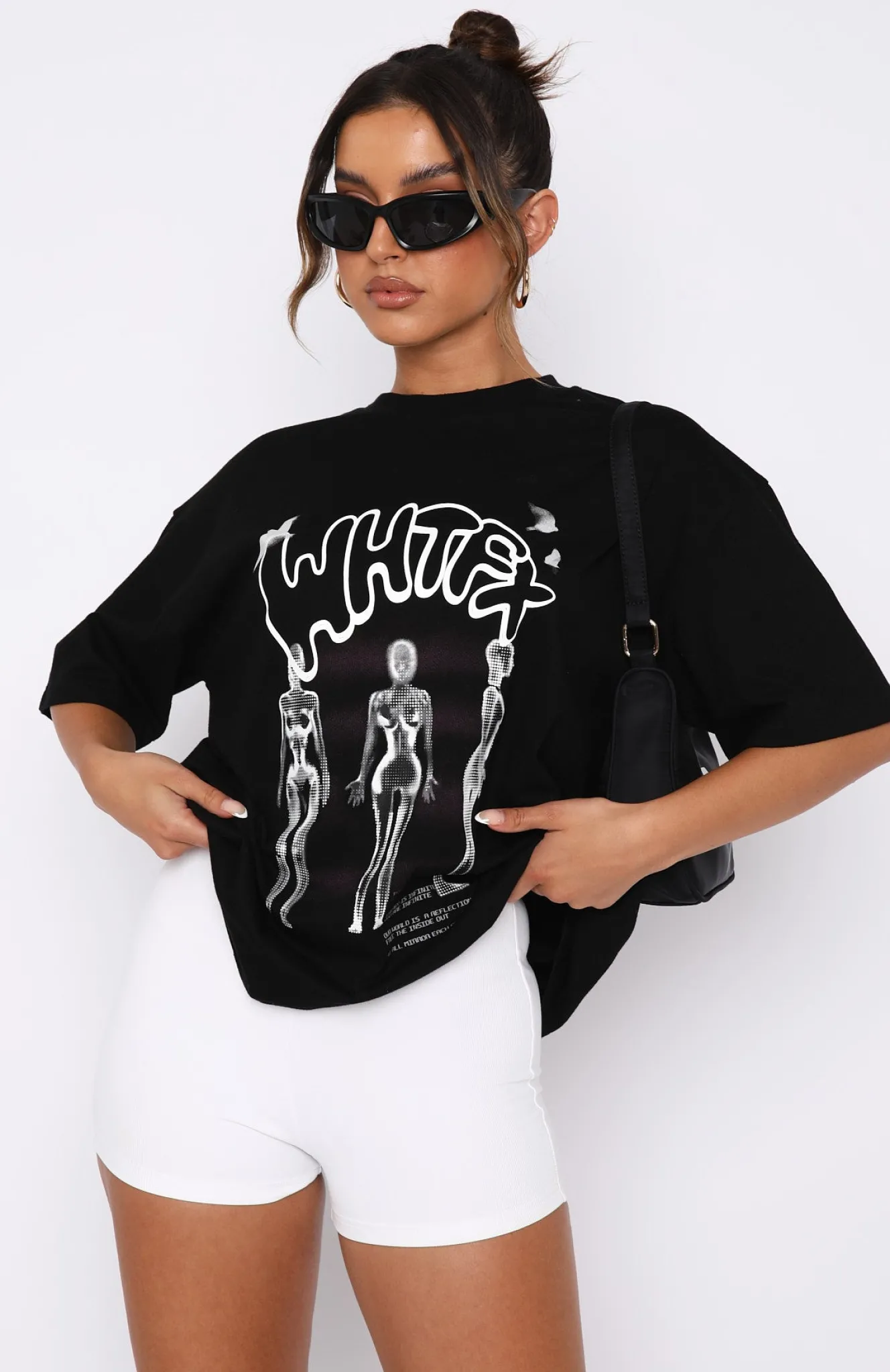 Shirts & Blouses | White Fox Boutique Vibe Is Unmatched Oversized Tee black