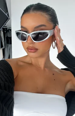 Sunglasses | White Fox Boutique Viper Sunglasses Silver/ black