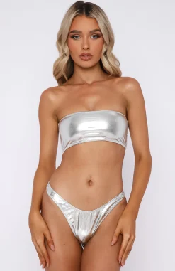 Bikini Tops | White Fox Boutique Vista Palm Bikini Top silver