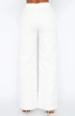 Pants | White Fox Boutique Watch Me Work Pants white