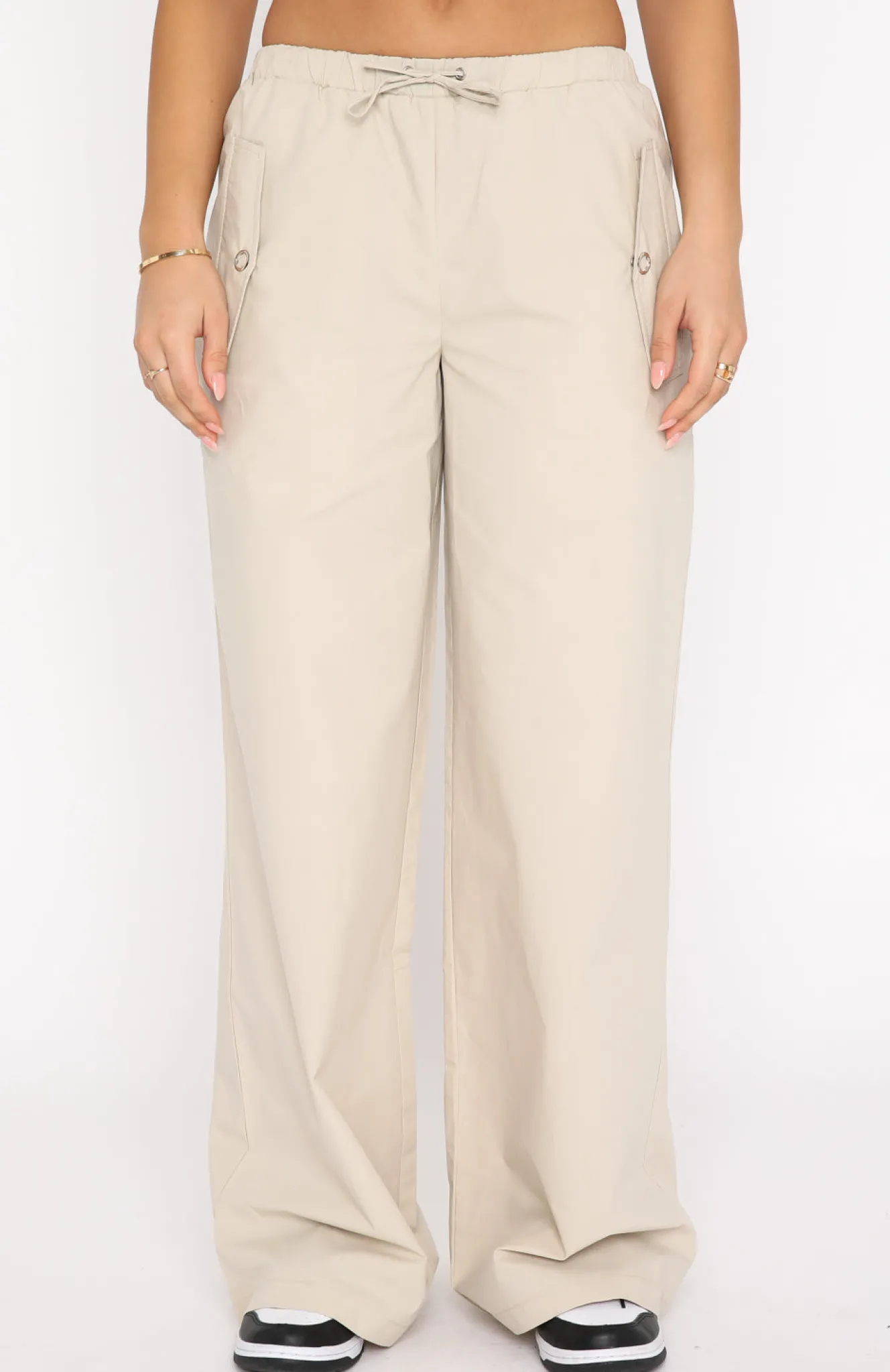 Pants | White Fox Boutique Watch Your Back Cargo Pants Stone nude