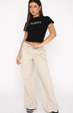 Pants | White Fox Boutique Watch Your Back Cargo Pants Stone nude