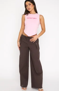 Pants | White Fox Boutique Watch Your Back Cargo Pants Dark Charcoal grey