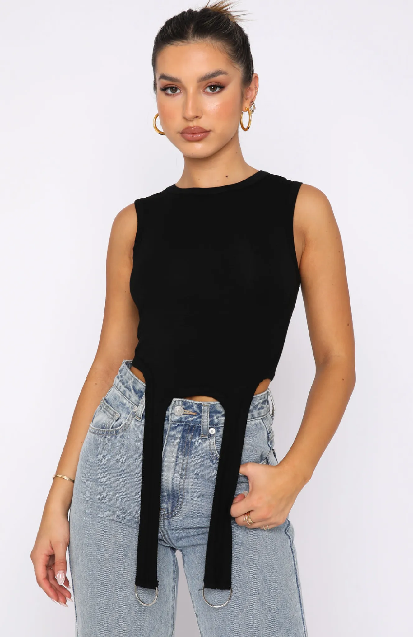 Shirts & Blouses | White Fox Boutique Watching Out For You Crop black