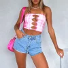 Denim | White Fox Boutique We Don't Talk Denim Shorts Light Wash blue