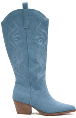 Boots | White Fox Boutique Western Cowboy Boots Denim blue