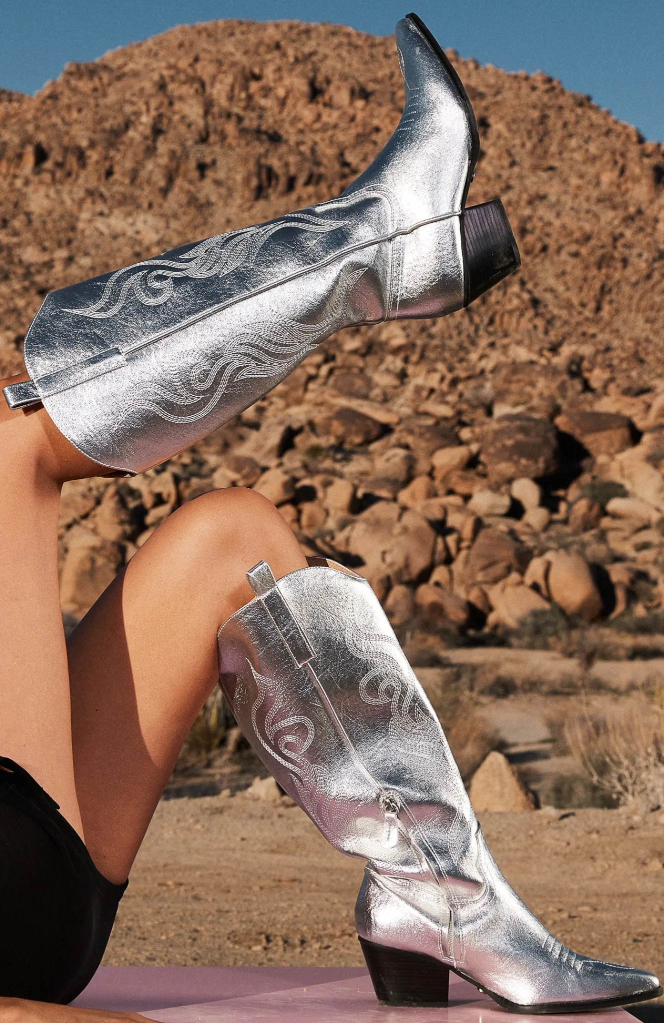 Boots | White Fox Boutique Western Cowboy Boots silver