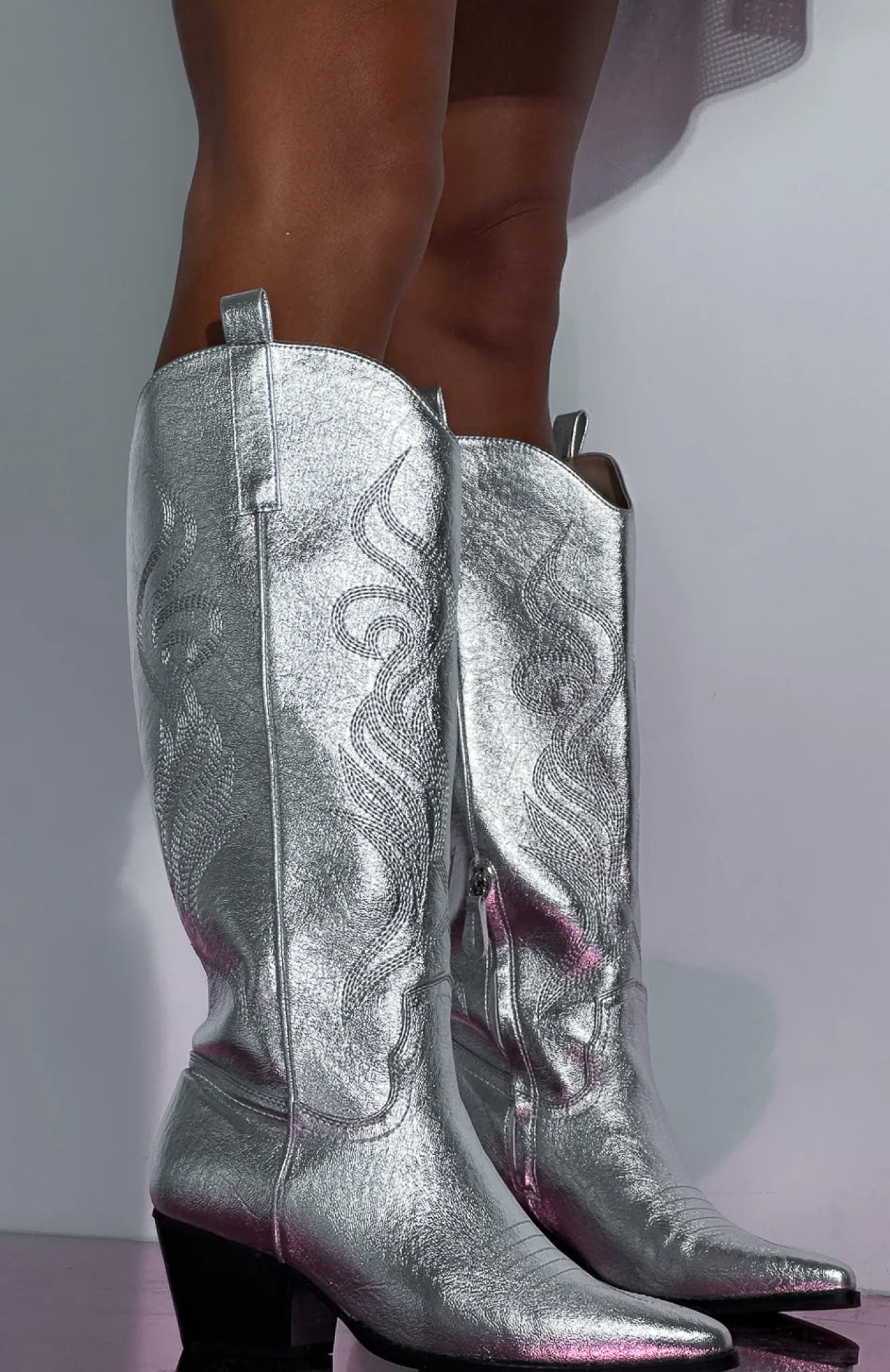 Boots | White Fox Boutique Western Cowboy Boots silver