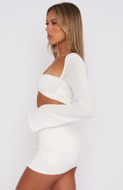 Shirts & Blouses | White Fox Boutique What About Me Long Sleeve Crop white