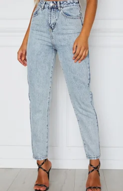 Denim | White Fox Boutique What Goes Around Boyfriend Jeans Washed Denim blue