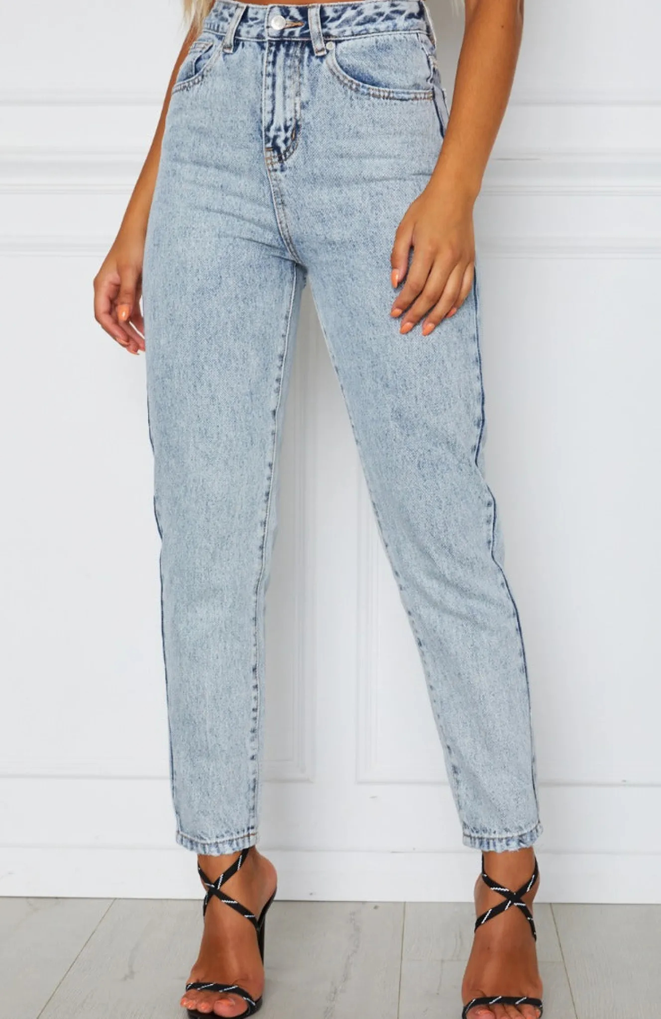 Denim | White Fox Boutique What Goes Around Boyfriend Jeans Washed Denim blue