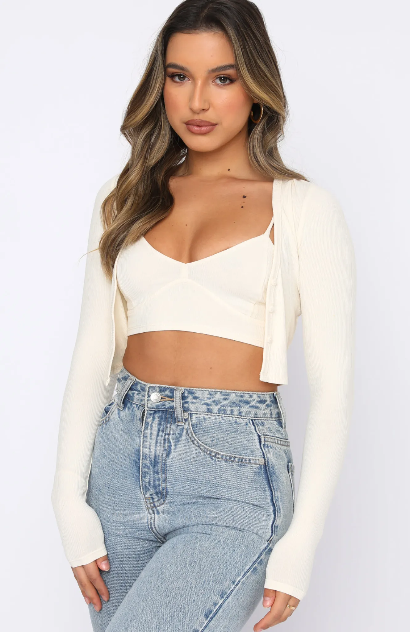 Shirts & Blouses | White Fox Boutique Who We Are Two Piece Crop Butter yellow