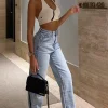 Pants | White Fox Boutique Who's That Girl Straight Leg Denim Jeans Washed blue