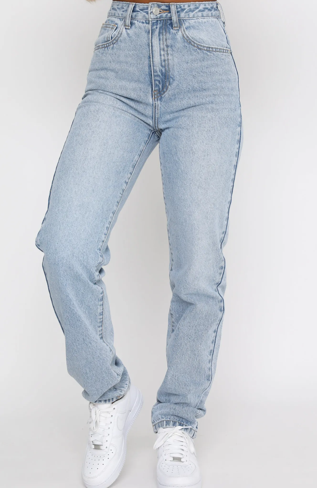 Pants | White Fox Boutique Who's That Girl Straight Leg Denim Jeans Washed blue