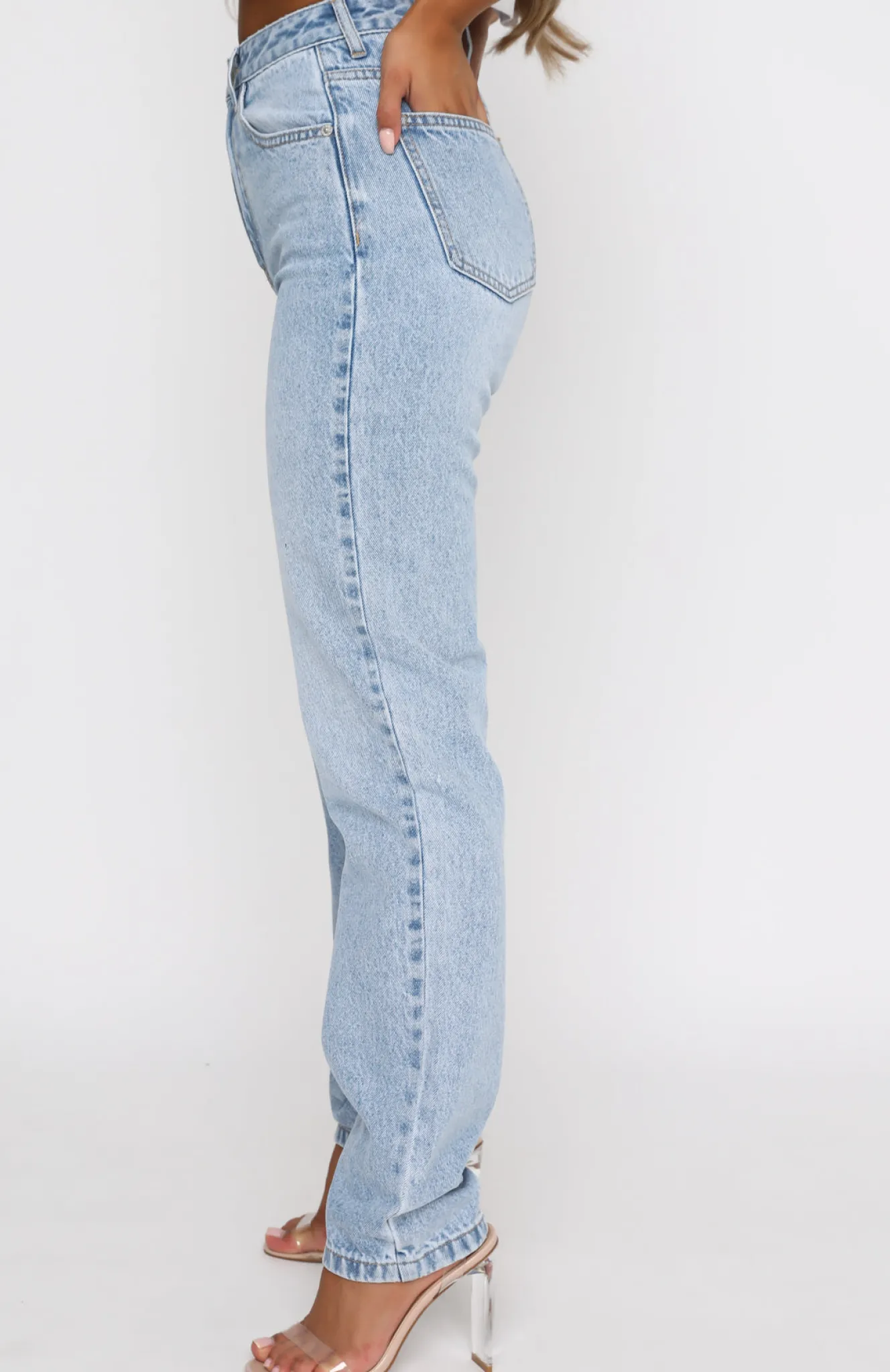 Pants | White Fox Boutique Who's That Girl Straight Leg Denim Jeans Washed blue
