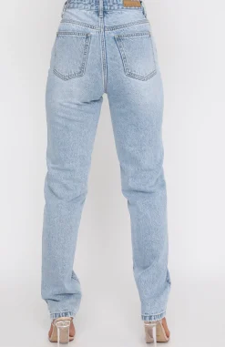 Pants | White Fox Boutique Who's That Girl Straight Leg Denim Jeans Washed blue