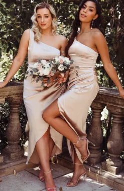 Restocked | White Fox Boutique Willow Wrap Dress Champagne gold