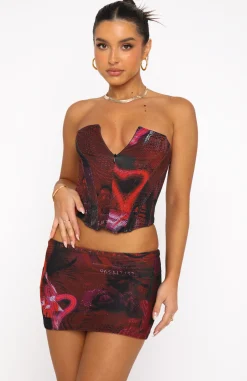 Shirts & Blouses | White Fox Boutique Won't Take The Blame Mesh Bustier Euphoria red