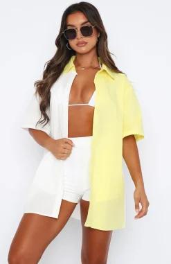 Shirts & Blouses | White Fox Boutique Worth Your Time Button Up Shirt & Lemon Splice white