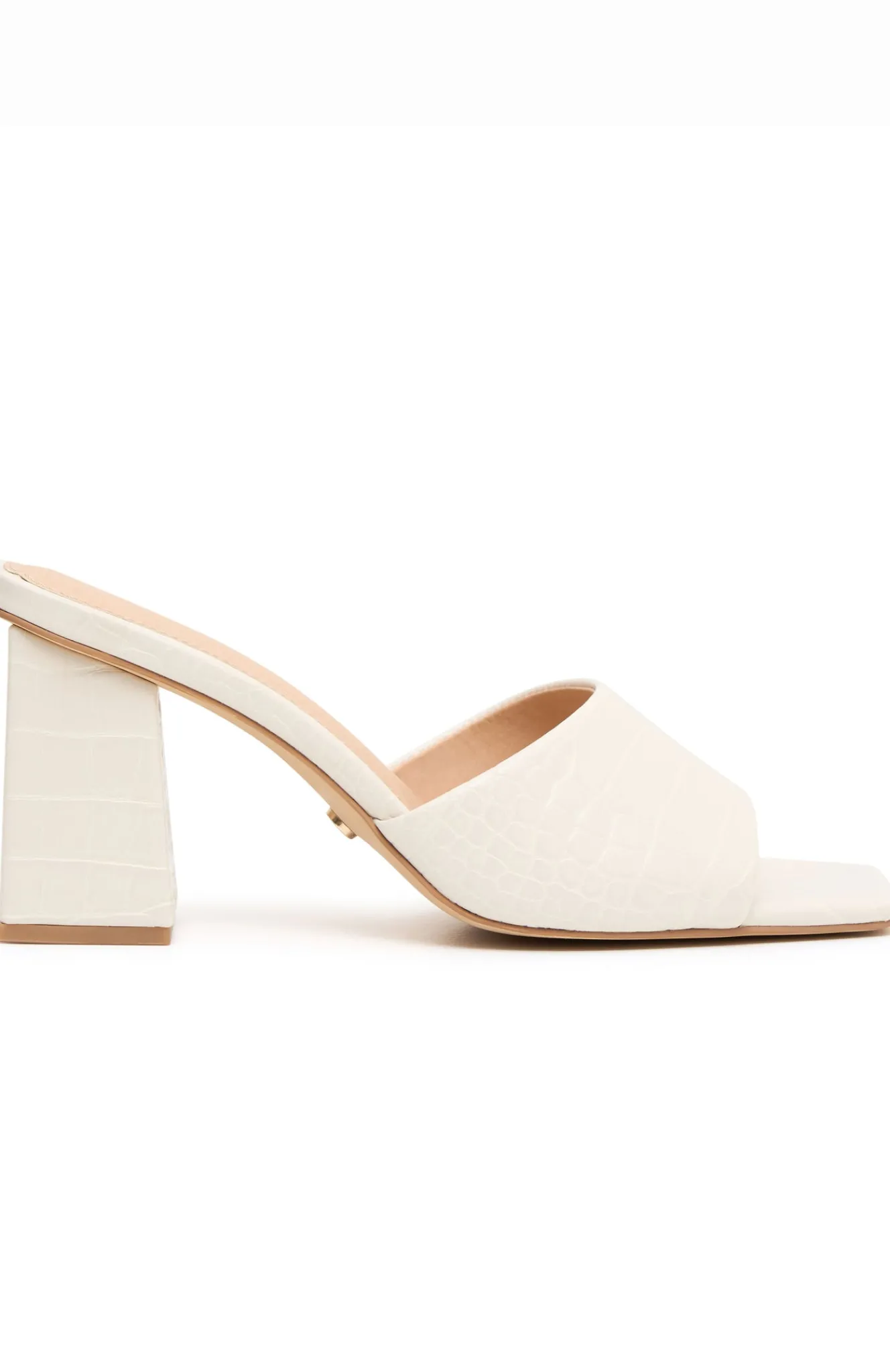 Heels | White Fox Boutique Yara Mules Cream Croc PU white