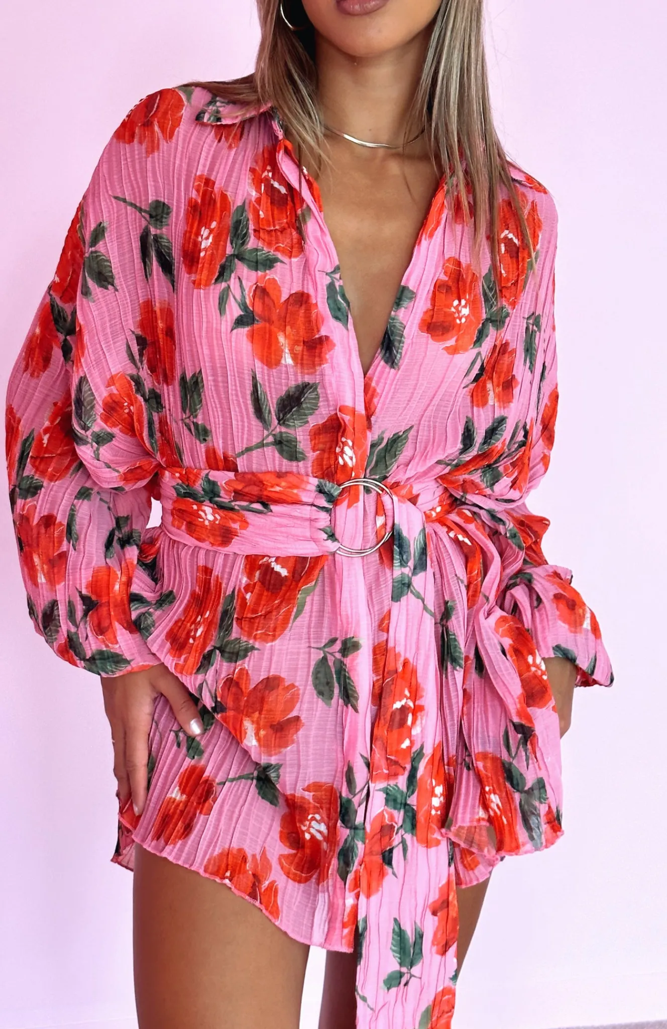 Long Sleeve Dresses | White Fox Boutique You Drive Me Crazy Long Sleeve Mini Dress Rose pink