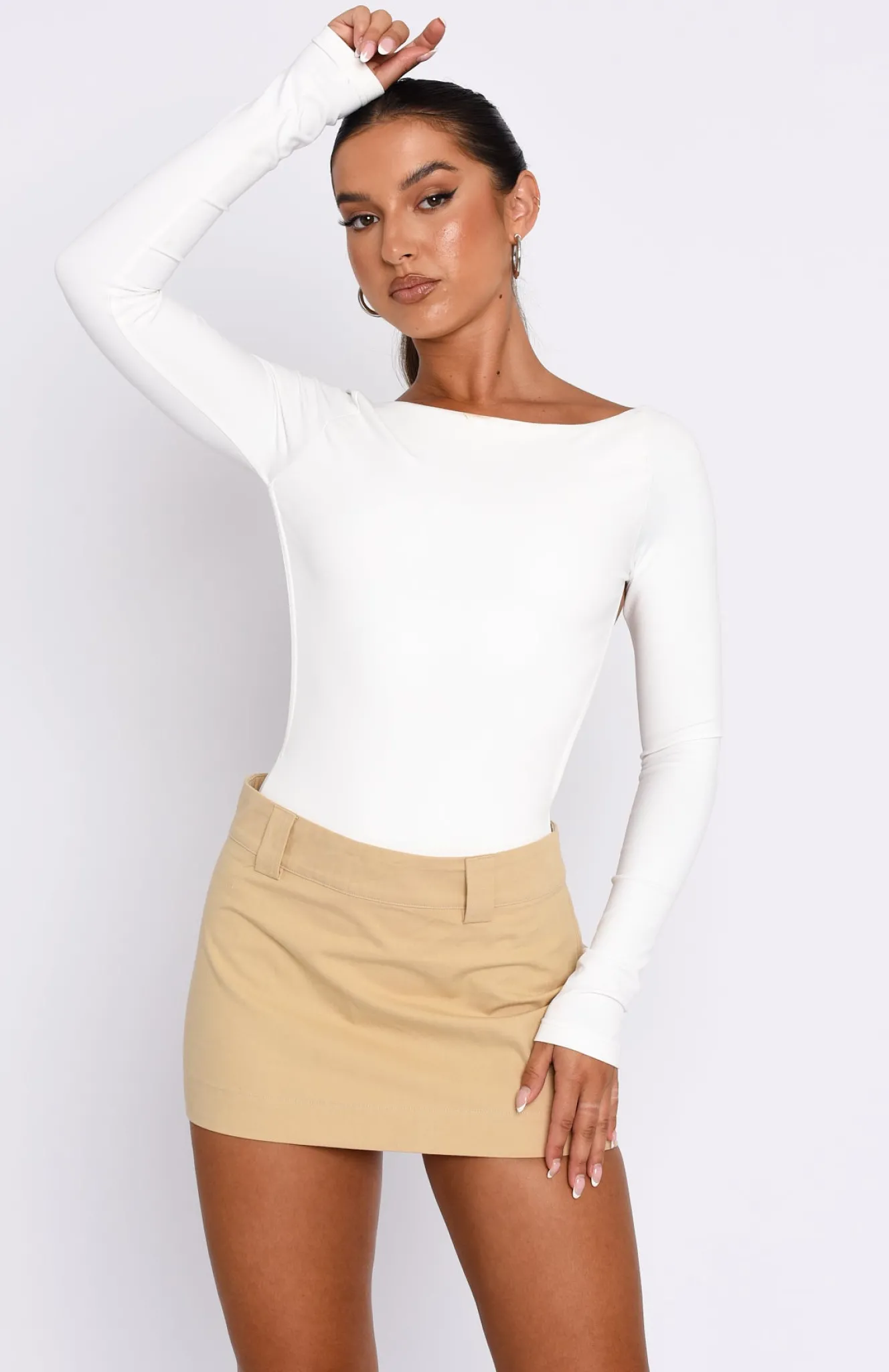 Shirts & Blouses | White Fox Boutique You've Got The Love Long Sleeve Bodysuit white