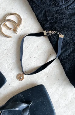 Jewellery | White Fox Boutique Zelda Choker /Gold black
